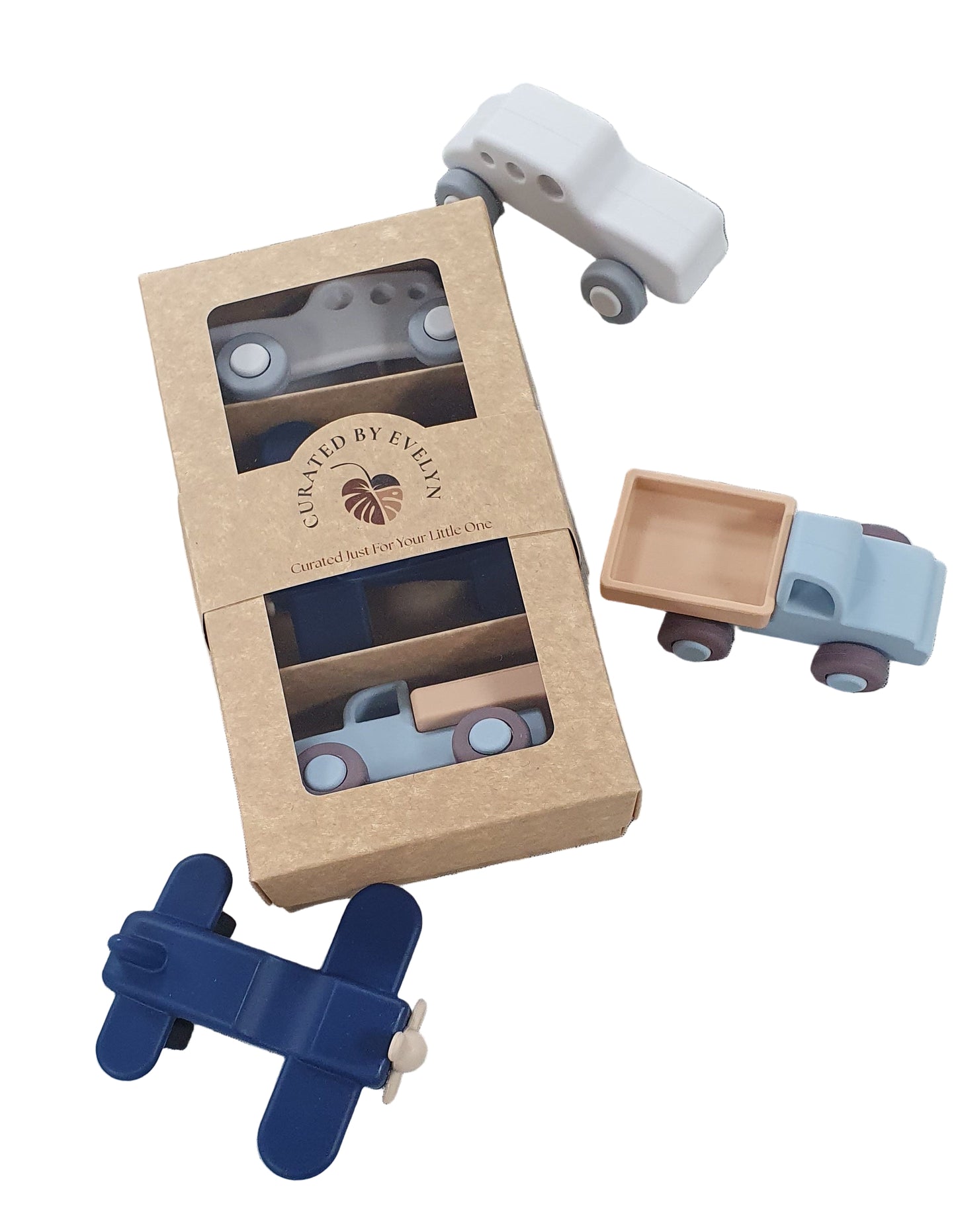 Set of three silicone vehicles